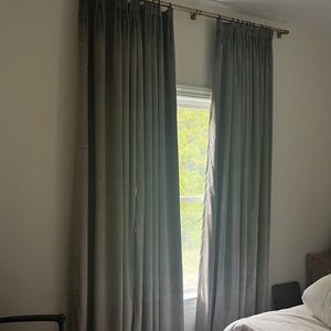 4 Grey Velvet Blackout Panels